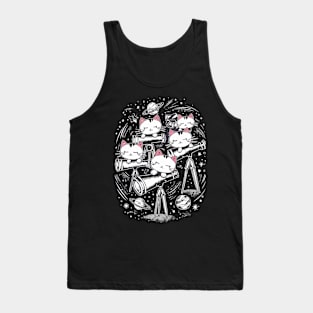 Cute cats sleeping on telescopes Tank Top